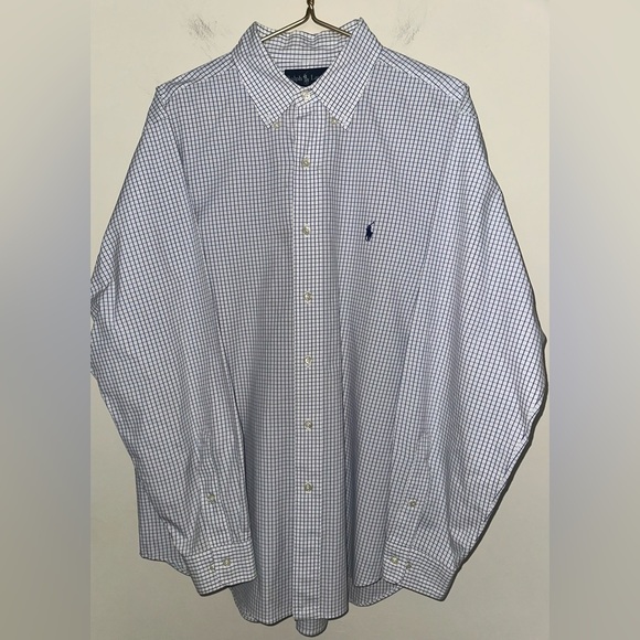 Ralph Lauren Classic Fit Performance Shirt - Sky Blue/White - Size 16 1/2 - Picture 3 of 7